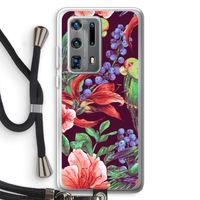Papegaaien: Huawei P40 Pro Plus Transparant Hoesje met koord