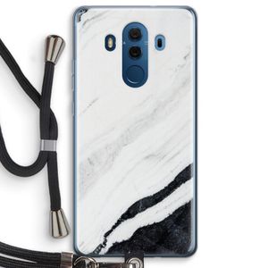 Elegante marmer: Huawei Mate 10 Pro Transparant Hoesje met koord