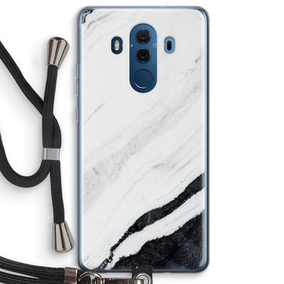 Elegante marmer: Huawei Mate 10 Pro Transparant Hoesje met koord