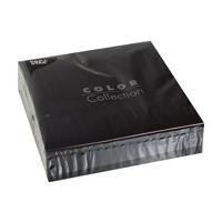 Servetten - zwart - 50x - 40 x 40 cm - 2-laags FSC papier - wegwerpservetten - feestservetten