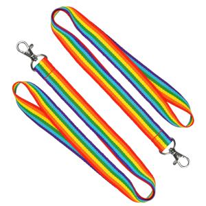 Keycord in Regenboog vlag kleuren - 2x - sleutelhanger - polyester