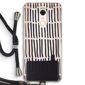 Moroccan stripes: Xiaomi Redmi 5 Transparant Hoesje met koord