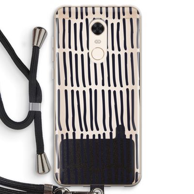 Moroccan stripes: Xiaomi Redmi 5 Transparant Hoesje met koord