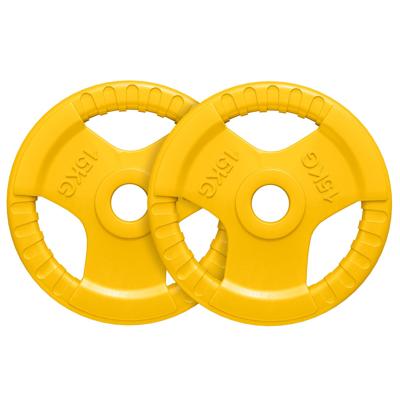 Olympische halterschijven set 2 x 15 kg Gripper Gietijzer Rubber Coating - 50/51 mm Olympische halterschijven set 2 x 15 kg Gripper Gietijzer Rubber Coating - 50/51 mm