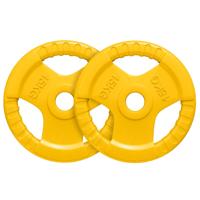 Olympische halterschijven set 2 x 15 kg Gripper Gietijzer Rubber Coating - 50/51 mm