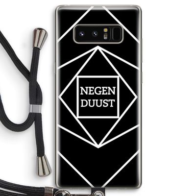Negenduust geometrisch: Samsung Galaxy Note 8 Transparant Hoesje met koord