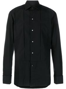 Zegna chemise à col plastron - Noir