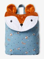 Personaliseerbare tas met vos grijsblauw - thumbnail