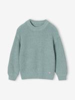 Trui met Engels breiwerk meisjes blauw