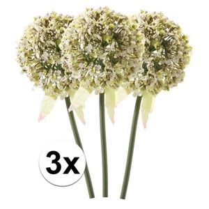 3x Witte sierui kunstbloemen 70 cm