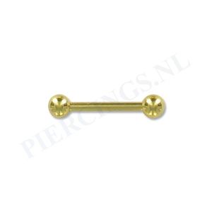 Barbell goud kleur 12 mm