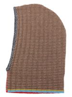 YANYAN KNITS cagoule en maille à rayures - Marron
