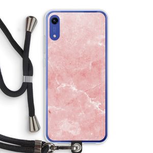 Roze marmer: Honor Play 8A Transparant Hoesje met koord