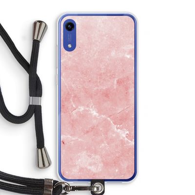 Roze marmer: Honor Play 8A Transparant Hoesje met koord