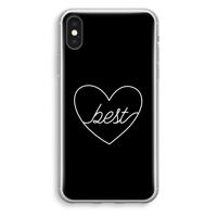 Best heart black: iPhone XS Transparant Hoesje - thumbnail
