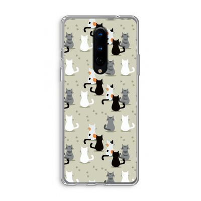 Katten: OnePlus 8 Transparant Hoesje
