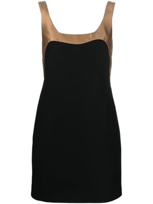 Valentino Garavani robe en soie à design colour block - Noir