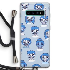Gezichtjes: Samsung Galaxy S10 Plus Transparant Hoesje met koord