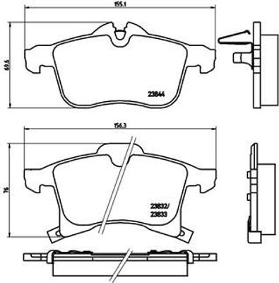 Remblokkenset, schijfrem BREMBO XTRA LINE P59045X