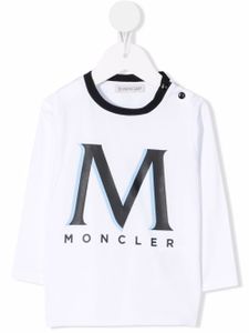 Moncler Enfant t-shirt à logo imprimé - Blanc