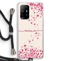 Hartjes en kusjes: Oppo A94 5G Transparant Hoesje met koord