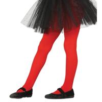 Fiesta Guirca Carnaval verkleed panty - voor meisjes - rood - 15 denier - 3 tot 6 jaar