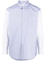 Comme Des Garçons Shirt chemise rayée en coton à poche poitrine - Blanc