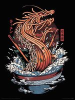 Illustrata Dragon Ramen Art Print 30x40cm - thumbnail