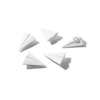Trendform Magnetisch Papieren vliegtuig - set van 5 - thumbnail