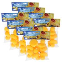 Gerimport Duckies Badeendjes - 96x - geel - 4 x 5 cm - bad eendjes race - eendje voor in bad