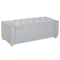 Kruk Home ESPRIT Lichtgrijs Polyester Hout 120 X 50 X 42 CM