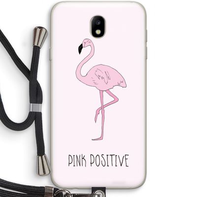 Pink positive: Samsung Galaxy J7 (2017) Transparant Hoesje met koord