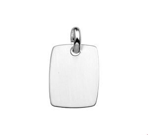Hanger Graveerplaat zilver 19,5 x 25,5 mm