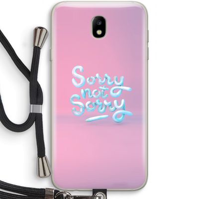 Sorry not sorry: Samsung Galaxy J7 (2017) Transparant Hoesje met koord
