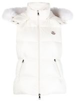 Moncler gilet matelassé à patch logo - Blanc - thumbnail