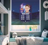 Voetbalspeler kaart Rolgordijn kinderkamer Voetbalspeler kaart Rolgordijn kinderkamer