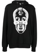 Philipp Plein hoodie à imprimé tête de mort - Noir