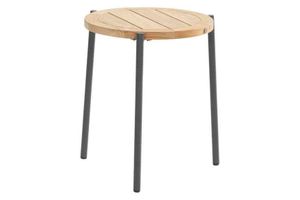 Yoga Bijzet Tafel Natural Teak Antracite dia. 45 cm - 4SO