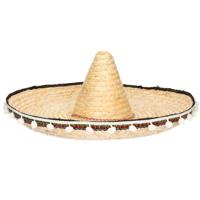 Mexicaanse sombrero hoed - 60 cm - stro - volwassenen - verkleed hoeden - Carnaval