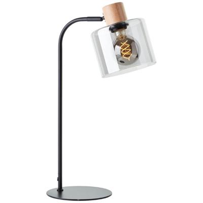 Brilliant TafellampWeald zwart met hout - 94707/93