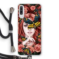 Lady Moth: Samsung Galaxy A70 Transparant Hoesje met koord