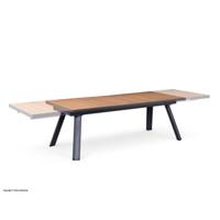 Tuintafel Fontana Hout/Teak Uitschuifbaar 220-340 cm Antraciet Aluminium Frame - thumbnail