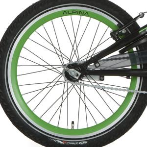 Alpina achterwiel 20 remnaaf j19db groen zwarte spk