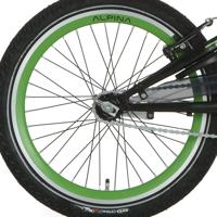 Alpina achterwiel 20 remnaaf j19db groen zwarte spk