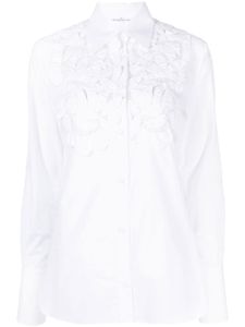 Ermanno Scervino chemise à ornements en macramé - Blanc