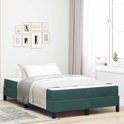 Boxspringbed met matras Donkergroen 120 x 190 cm Fluweel