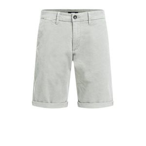 WE Fashion slim fit chino short grey green