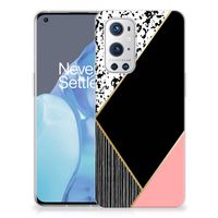 OnePlus 9 Pro TPU Hoesje Zwart Roze Vormen