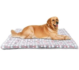 Pluche kleed voor honden en katten grijs 75x110 cm