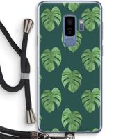 Monstera leaves: Samsung Galaxy S9 Plus Transparant Hoesje met koord Monstera leaves: Samsung Galaxy S9 Plus Transparant Hoesje met koord